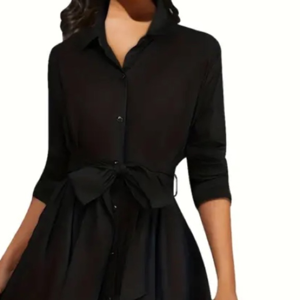 Elegant Black High Low Dress - Picture 5 of 5